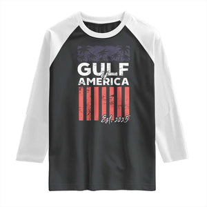 Gulf Of USA Raglan Shirt Est 2025 American Flag Gulf Mexico TS09 Black White Print Your Wear