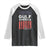Gulf Of USA Raglan Shirt Est 2025 American Flag Gulf Mexico TS09 Black White Print Your Wear
