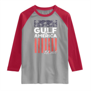 Gulf Of USA Raglan Shirt Est 2025 American Flag Gulf Mexico TS09 Sport Gray Red Print Your Wear