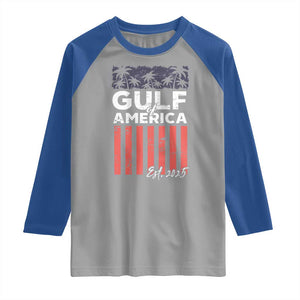 Gulf Of USA Raglan Shirt Est 2025 American Flag Gulf Mexico TS09 Sport Gray Royal Print Your Wear