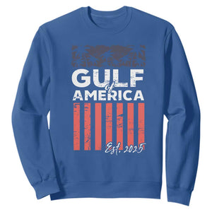 Gulf Of USA Sweatshirt Est 2025 American Flag Gulf Mexico TS09 Royal Blue Print Your Wear