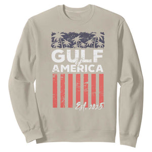 Gulf Of USA Sweatshirt Est 2025 American Flag Gulf Mexico TS09 Sand Print Your Wear