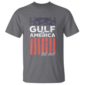 Gulf Of USA T Shirt Est 2025 American Flag Gulf Mexico TS09 Charcoal Print Your Wear