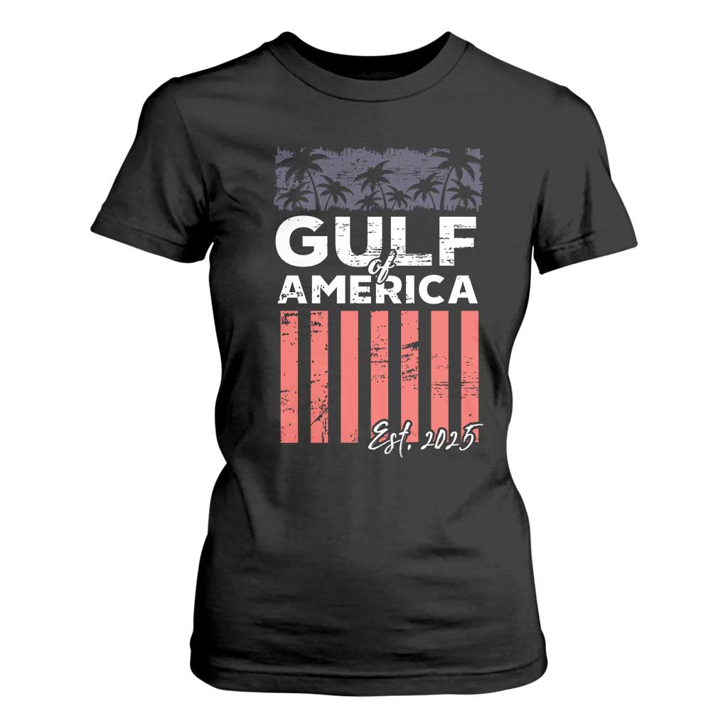 Gulf Of USA T Shirt For Women Est 2025 American Flag Gulf Mexico TS09 Black Print Your Wear