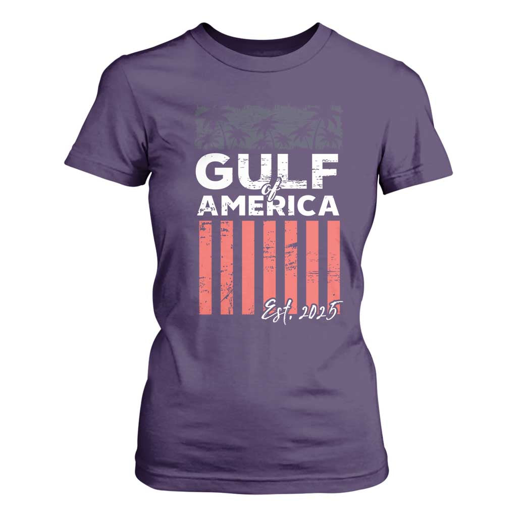 Gulf Of USA T Shirt For Women Est 2025 American Flag Gulf Mexico TS09 Purple Print Your Wear