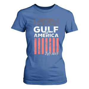 Gulf Of USA T Shirt For Women Est 2025 American Flag Gulf Mexico TS09 Royal Blue Print Your Wear