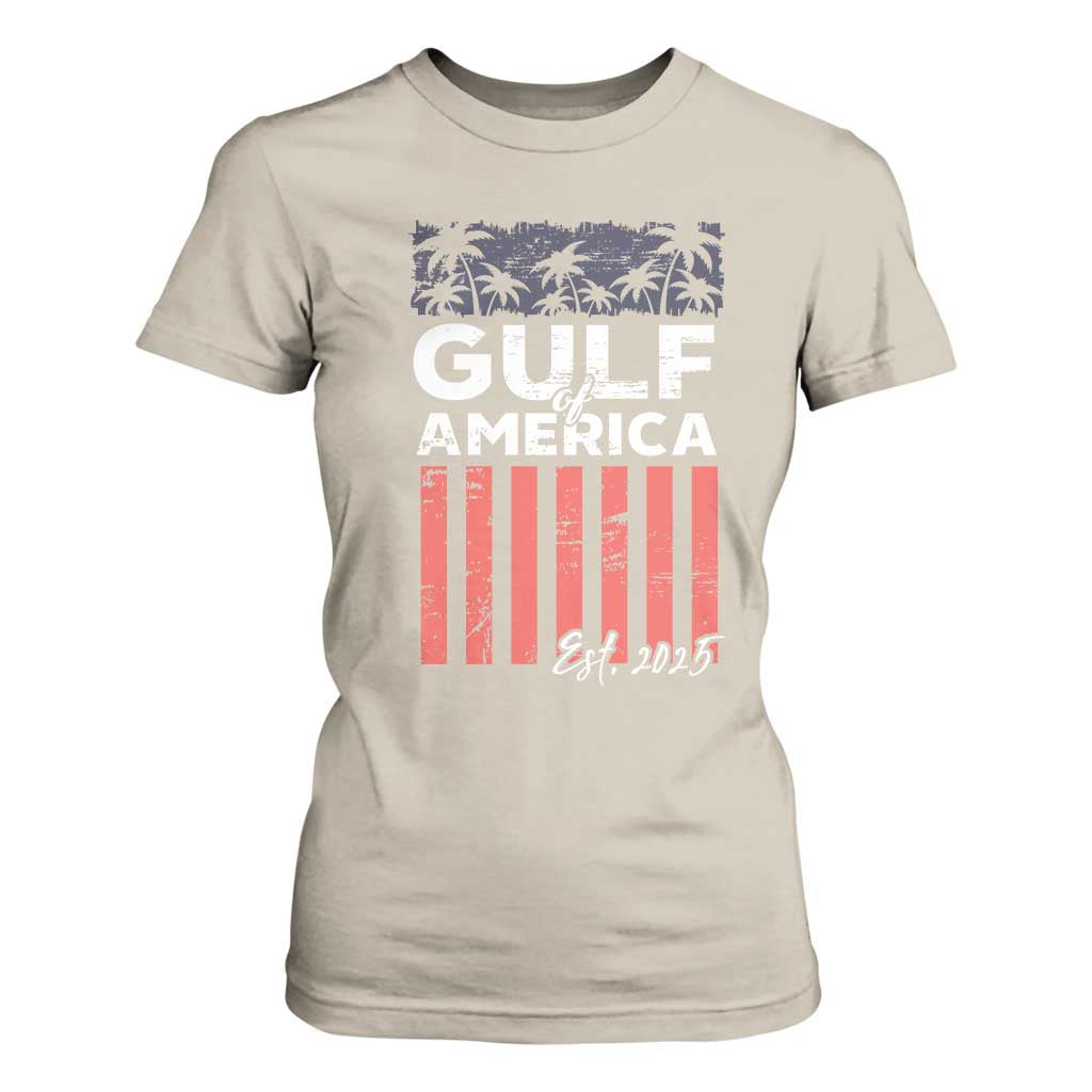 Gulf Of USA T Shirt For Women Est 2025 American Flag Gulf Mexico TS09 Sand Print Your Wear
