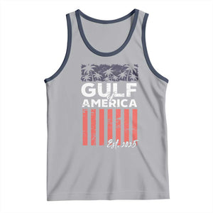 Gulf Of USA Tank Top Est 2025 American Flag Gulf Mexico TS09 Athletic Heather Navy Print Your Wear