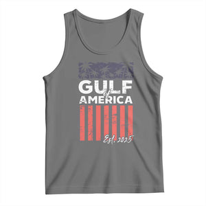 Gulf Of USA Tank Top Est 2025 American Flag Gulf Mexico TS09 Black Heather Print Your Wear