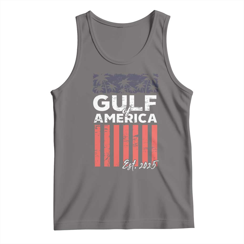 Gulf Of USA Tank Top Est 2025 American Flag Gulf Mexico TS09 Deep Heather Print Your Wear