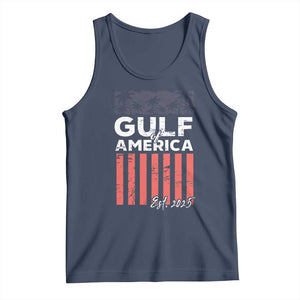 Gulf Of USA Tank Top Est 2025 American Flag Gulf Mexico TS09 Navy Print Your Wear