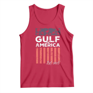 Gulf Of USA Tank Top Est 2025 American Flag Gulf Mexico TS09 Red Print Your Wear
