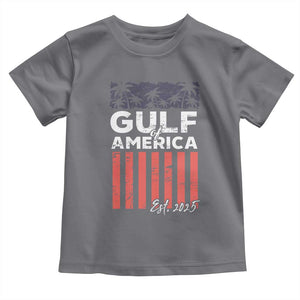 Gulf Of USA Toddler T Shirt Est 2025 American Flag Gulf Mexico TS09 Charcoal Print Your Wear