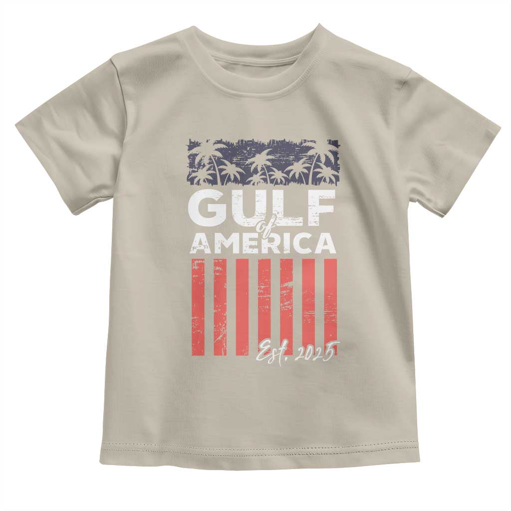 Gulf Of USA Toddler T Shirt Est 2025 American Flag Gulf Mexico TS09 Sand Print Your Wear
