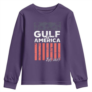 Gulf Of USA Youth Sweatshirt Est 2025 American Flag Gulf Mexico TS09 Purple Print Your Wear