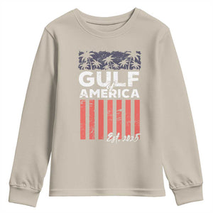 Gulf Of USA Youth Sweatshirt Est 2025 American Flag Gulf Mexico TS09 Sand Print Your Wear