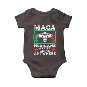 Mexicans Arent Going Anywhere Baby Onesie TS09 Dark Chocolate Print Your Wear