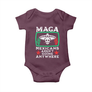 Mexicans Arent Going Anywhere Baby Onesie TS09 Maroon Print Your Wear