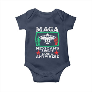 Mexicans Arent Going Anywhere Baby Onesie TS09 Navy Print Your Wear