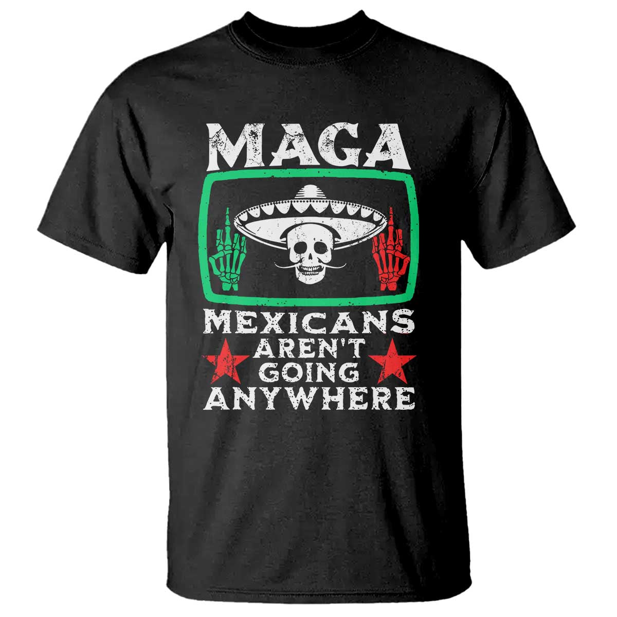 Mexicans Arent Going Anywhere T Shirt Immigrants Rights TS09 Black Print Your Wear