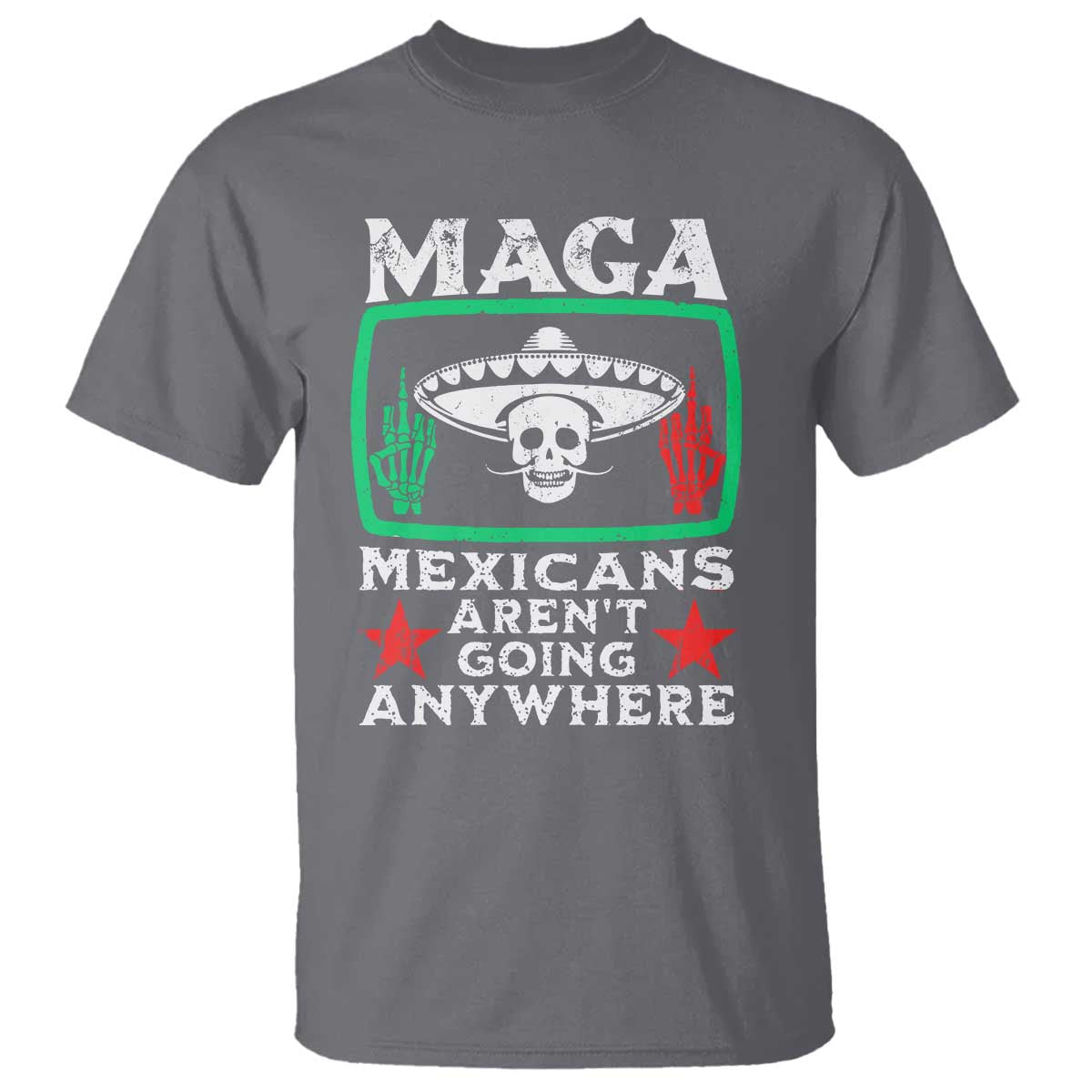 Mexicans Arent Going Anywhere T Shirt Immigrants Rights TS09 Charcoal Print Your Wear