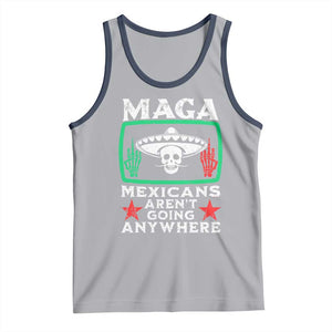 Mexicans Arent Going Anywhere Tank Top TS09 Athletic Heather Navy Print Your Wear