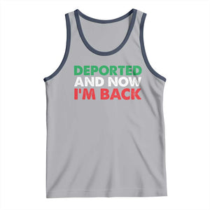 Deported And Now I'm Back Tank Top TS09 Athletic Heather Navy Print Your Wear