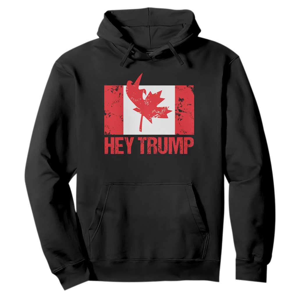 Hey Trump Canada Flag Hoodie TS09 Black Print Your Wear
