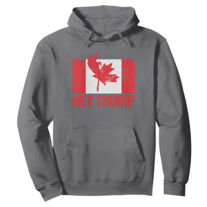Hey Trump Canada Flag Hoodie TS09 Charcoal Print Your Wear