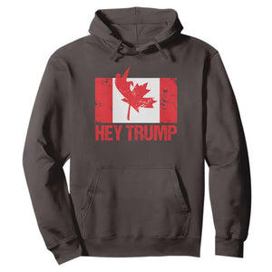 Hey Trump Canada Flag Hoodie TS09 Dark Chocolate Print Your Wear