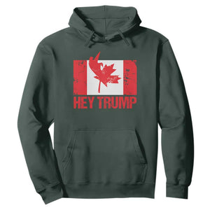 Hey Trump Canada Flag Hoodie TS09 Dark Forest Green Print Your Wear