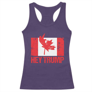 Hey Trump Canada Flag Racerback Tank Top TS09 Purple Print Your Wear