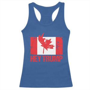 Hey Trump Canada Flag Racerback Tank Top TS09 Royal Blue Print Your Wear