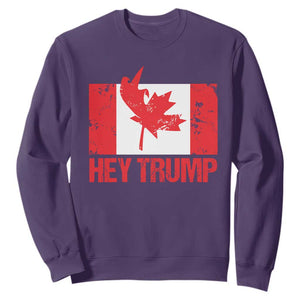 Hey Trump Canada Flag Sweatshirt TS09 Purple Print Your Wear