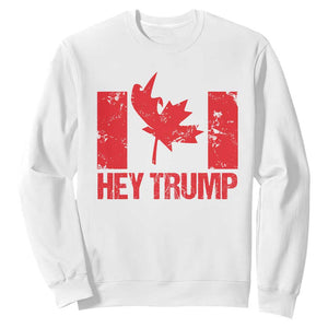 Hey Trump Canada Flag Sweatshirt TS09 White Print Your Wear