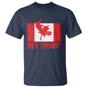 Hey Trump Canada Flag T Shirt TS09 Navy Print Your Wear