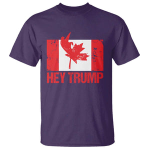 Hey Trump Canada Flag T Shirt TS09 Purple Print Your Wear