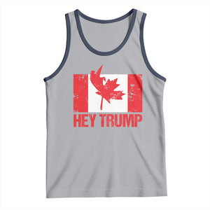 Hey Trump Canada Flag Tank Top TS09 Athletic Heather Navy Print Your Wear