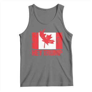 Hey Trump Canada Flag Tank Top TS09 Black Heather Print Your Wear
