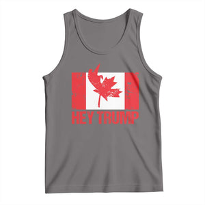 Hey Trump Canada Flag Tank Top TS09 Deep Heather Print Your Wear