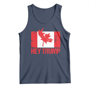 Hey Trump Canada Flag Tank Top TS09 Navy Print Your Wear