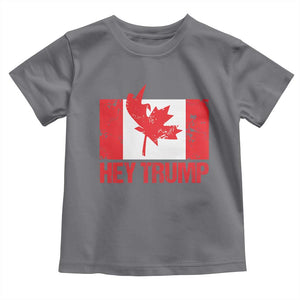 Hey Trump Canada Flag Toddler T Shirt TS09 Charcoal Print Your Wear