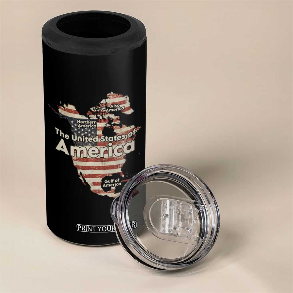The New Trump Map Of USA 4 in 1 Can Cooler Tumbler Canada Greenland Gulf Of Mexico TS09 Print Your Wear