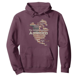 The New Trump Map Of USA Hoodie Canada Greenland Gulf Of Mexico TS09 Maroon Print Your Wear