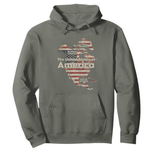 The New Trump Map Of USA Hoodie Canada Greenland Gulf Of Mexico TS09 Military Green Print Your Wear