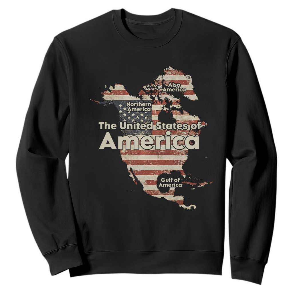 The New Trump Map Of USA Sweatshirt Canada Greenland Gulf Of Mexico TS09 Black Print Your Wear