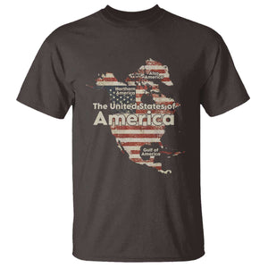 The New Trump Map Of USA T Shirt Canada Greenland Gulf Of Mexico TS09 Dark Chocolate Print Your Wear
