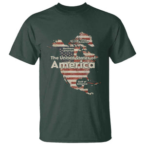 The New Trump Map Of USA T Shirt Canada Greenland Gulf Of Mexico TS09 Dark Forest Green Print Your Wear