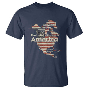The New Trump Map Of USA T Shirt Canada Greenland Gulf Of Mexico TS09 Navy Print Your Wear