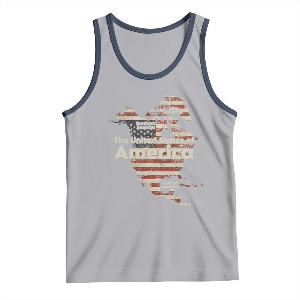 The New Trump Map Of USA Tank Top Canada Greenland Gulf Of Mexico TS09 Athletic Heather Navy Print Your Wear